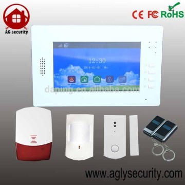 wireless gsm home alarm system with touch keypad