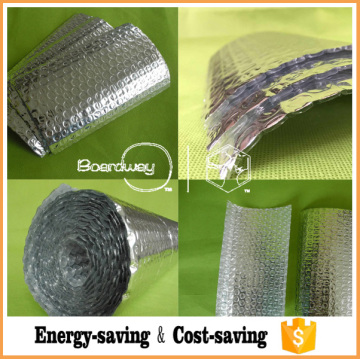 Metallic foil bubble insulation construction material
