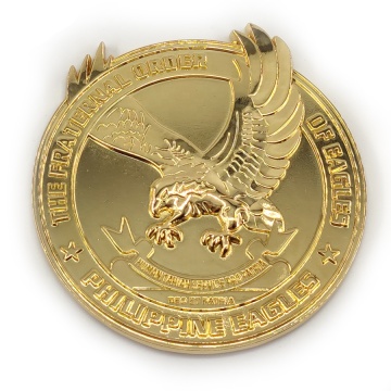 Hot Selling 3-inch Gold Eagle Emblem - High Polished, Full Gold 3D Car Emblem