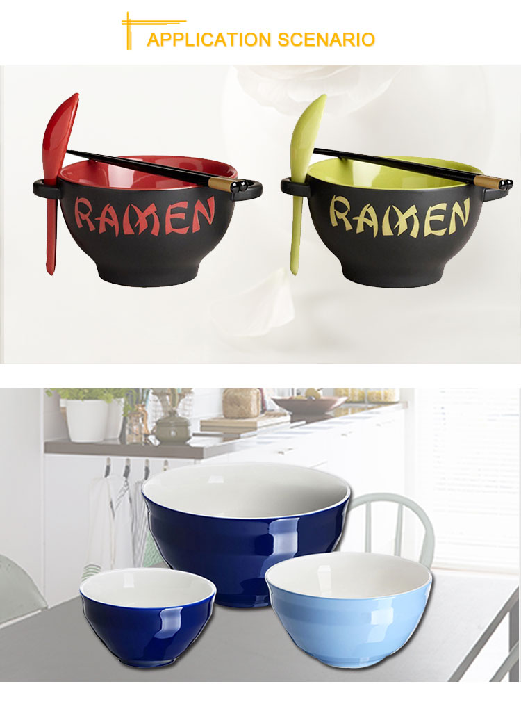 High quality Colorful personalized tableware ceramic mixing salad bowl