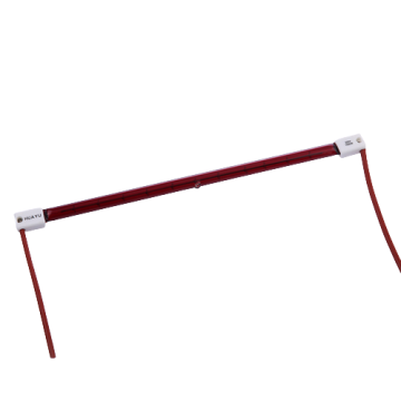 Infrared Halogen Lamp with Ruby Coating for IR Heating