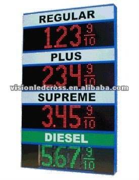 16 Inch Tall LED Digit Replacement Gas Price Changers