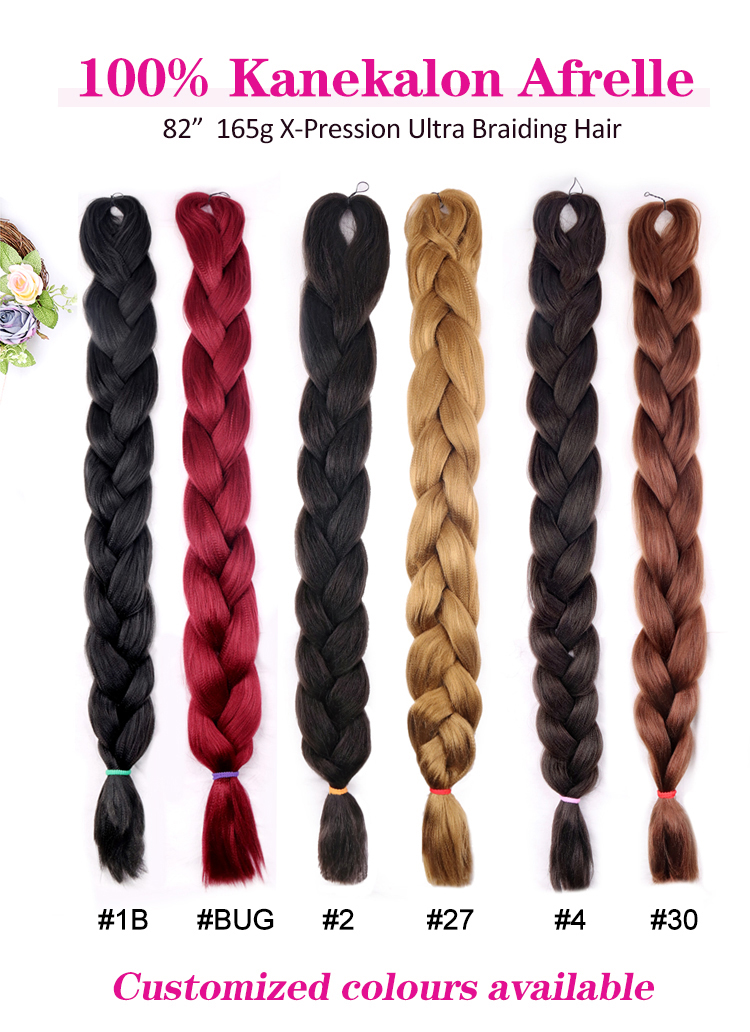 Ultra  82Inch High Quality Yaki Color Attachment Synthetic Extensions 41 Inch Jumbo Braid Hair