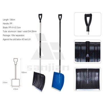 Heated snow shovel plastic handle snow shovel