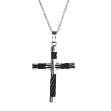 Wholesale Religious Jewelry: Stainless Steel Cross Pendant with Scalar Energy