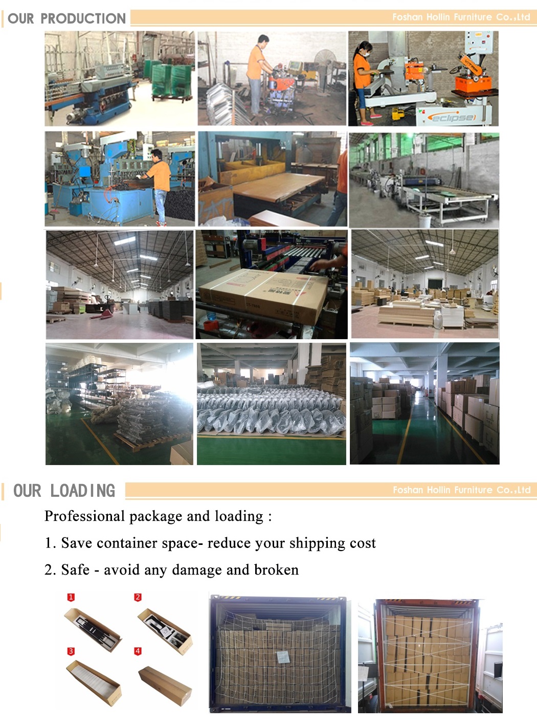 Furniture Production and loading