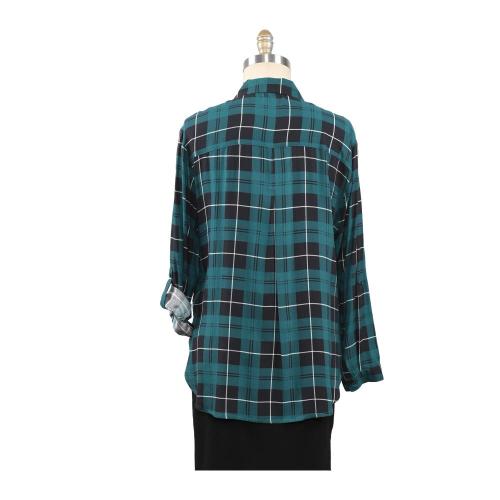 Ladies Tops Spring New Arrival Plaid Casual Shirt