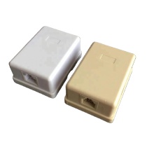 Cat3 6P4C RJ11 Surface Box - Single Port Telephone Connector