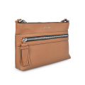 Großer Beutel Kleine Clutch Saffiano Leder Beige Farbe