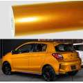 Metallic Diamond Metal Yellow Car Wrap Vinyl