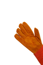cow grain leather kevlar lining fire fighting gloves