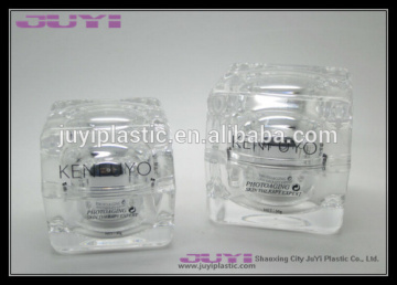 square acrylic cream jar luxury cosmetic jar