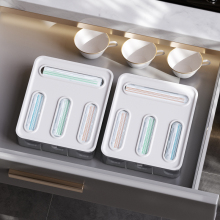 Custom Printed Ziplock Bags Plastic Dispensers for Kitchen Drawer and Freezer Storage