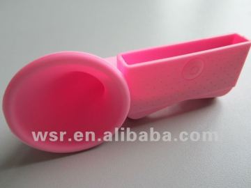 Pink silicone speaker for phone