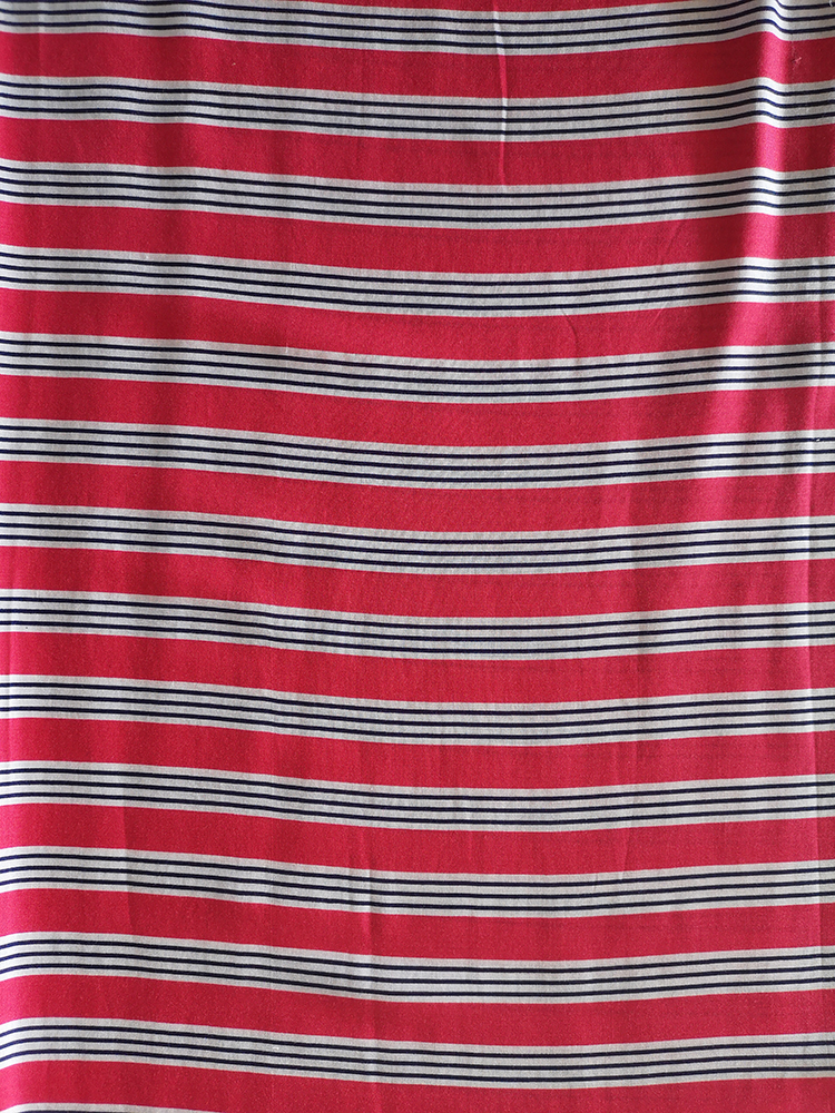 Stripe Design Rayon Challis 32S Printing Fabric