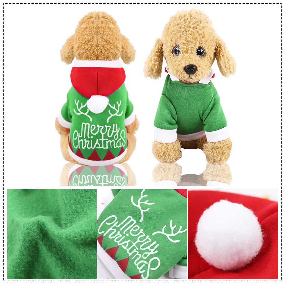 Hot Selling Christmas Pet Supplies Clothes Cat Cotton Clothing Funny Winter Snowman Elk Dog Clothes