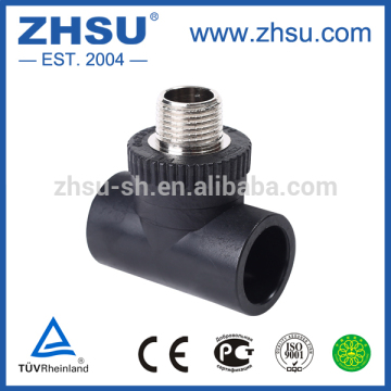 high quality hdpe pipe fittings copper threaded tee coupling