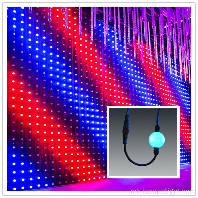 Дигитална 3D DMX LED топка завеса светло