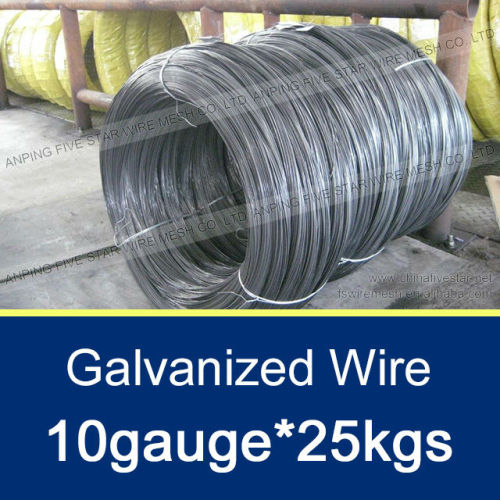 High Quality 10 Gauge Galvanized Wire Packed With 25Kgs Per Roll