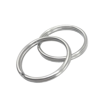 Silver Stainless Steel Split Key Rings - Key Chains & Accessories