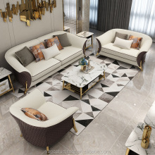 Commercial Hotel Hall Fancy Leather Waiting Sofa Set