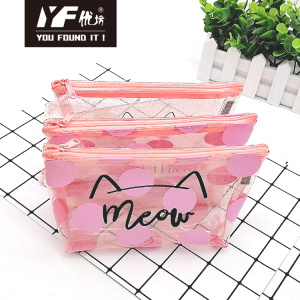 Pink series style make up plastic cosmetic bag