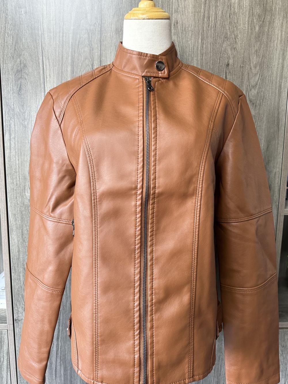 Autumn Custom Outdoor PU Leather Jacket For Women