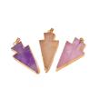 Gilding 18K Natural Gemstone Crystal Jewelry Arrow Pendant