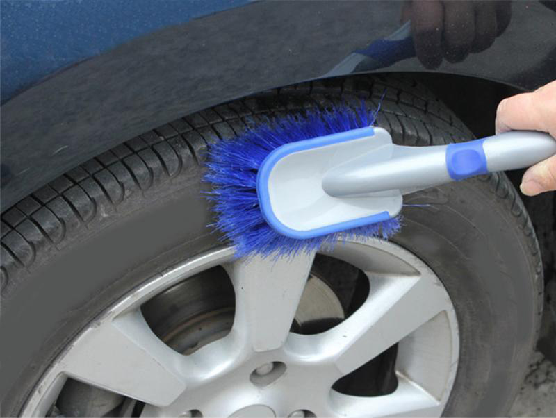 long handle soft bristle car wash brush/high quality soft car cleaning brush /soft car wheel cleaning brush