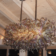 Chandelier Dale Chihuly Style Modern Luxury Salon Interior Decoration LED Custom Aluminum
