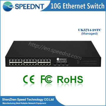 Speednt hi performance swtich rj45 enclosure 10gbe 24 port switch