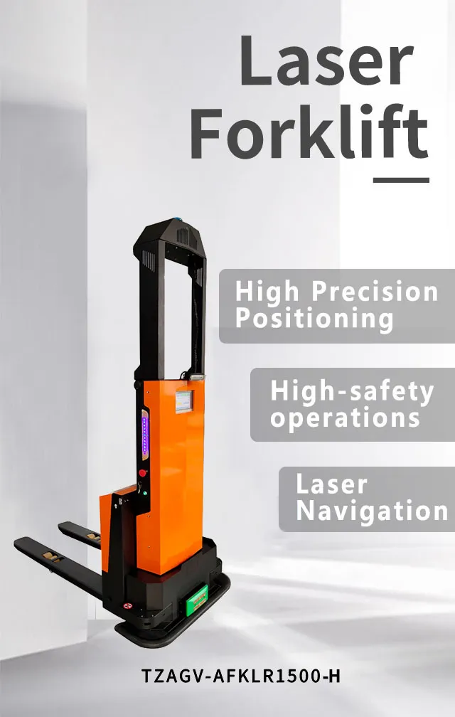 Tzbot 1500kg Load Autonomous Mobile Robot Material Handling Equipment Forklift Agv