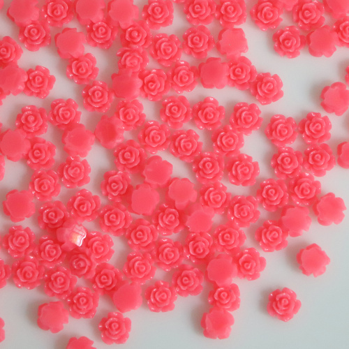 7MM Harz Lucite Kunststoff Schmuck Rose Blume Schmuck Handwerk Perle Cabochons Verzierung