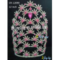 Flower rhinestone crown for sale CR-12059