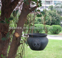 Fiberglass clay hanging planter pots