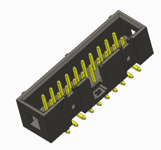 2.54mm box header smt h = 9.9mm connector