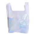 Bolsas de compras de camiseta con asa de plástico transparente