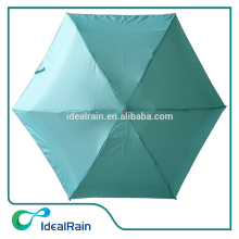Plain light green solid color mini umbrella in case