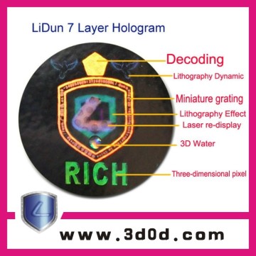 2017 high quality hologram, customized hologram sticker, laser anti-counterfeit labels/trademark