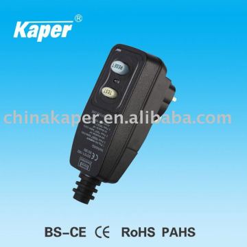 RCD Plug KPPR-10-CP 250V 50HZ 10A with Fuse