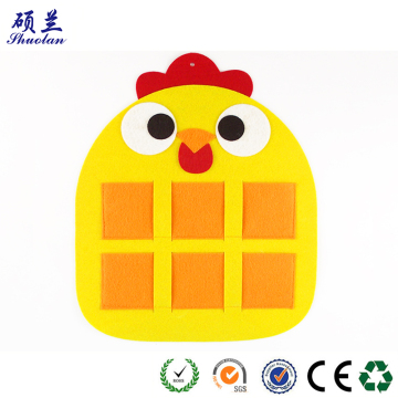 Yellow chicken design felt hanging bag