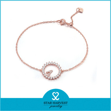 CZ rose gold plating silver bracelets 925