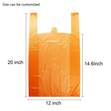 Transparent Thank You T-Shirt Plastic Shopping Bags With Logo Printing