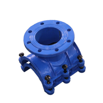 PVC / PE saddle tee iron tapping saddle clamp for pvc pe pipe