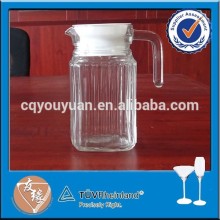 Daily glassware 500ml square glass jug with lid