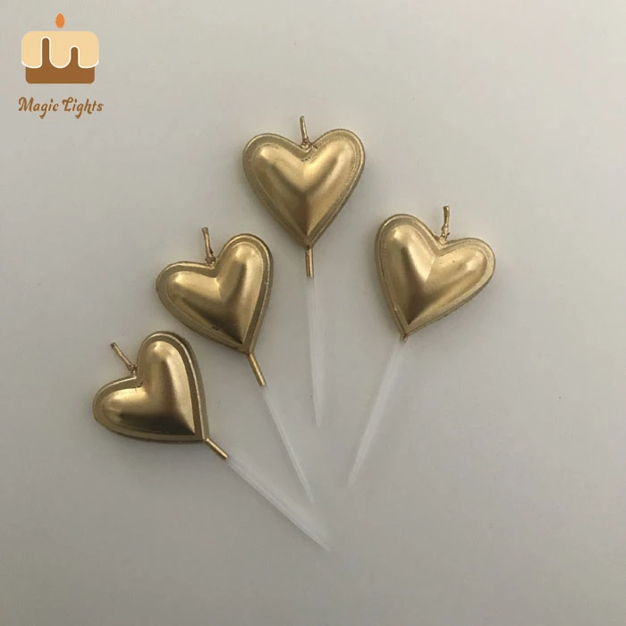 Top Heart Shaped Candles Gold Supplier