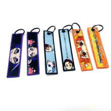 Anime Tag Keychain Car Woven Tag benutzerdefinierter Stoff