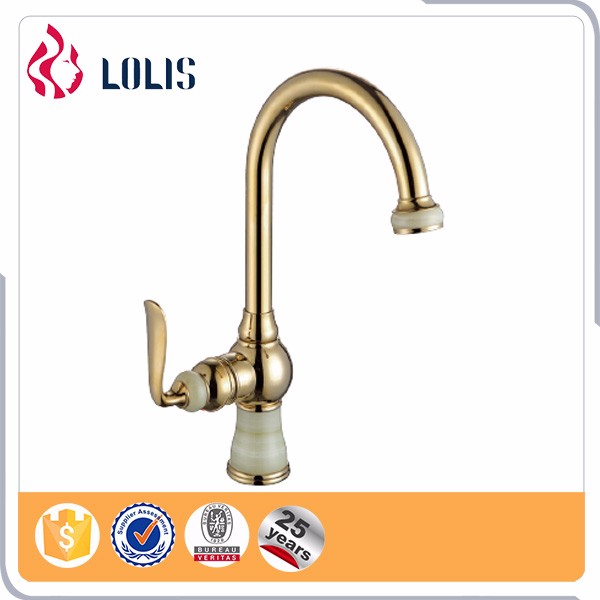 YL-5906-33AP European gold plated marble stone kitchen sink faucet