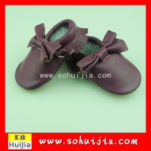 Supplier of china products purple bow moccasins beautiful girl boot with baby shoes