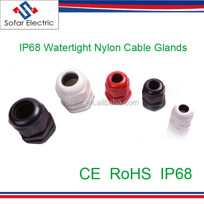 CE IP68 Watertight Metric Thread M32 Nylon Plastic Cable Gland